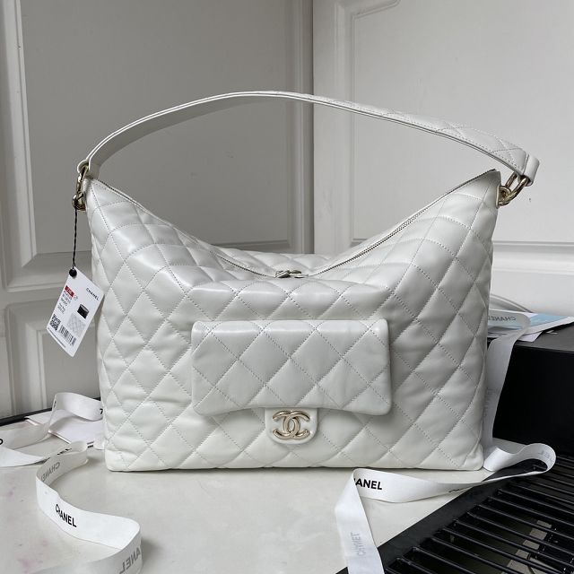 2024 CC original calfskin large hobo bag AS4339 white