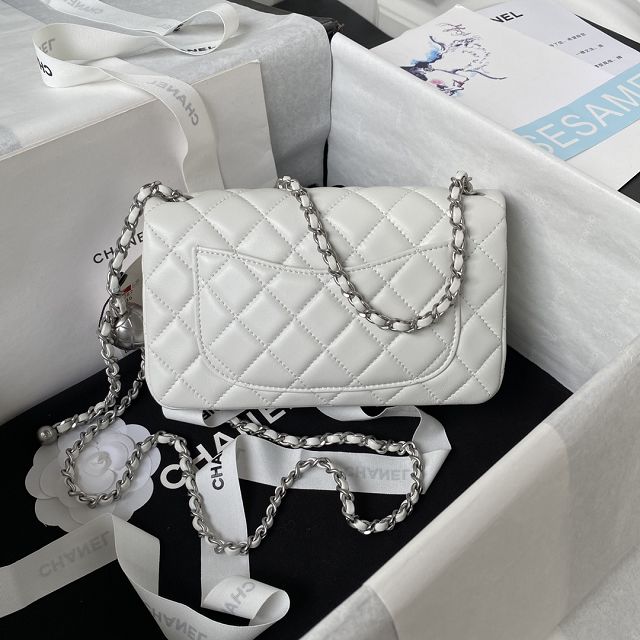 2024 CC original lambskin flap bag AS1787 white