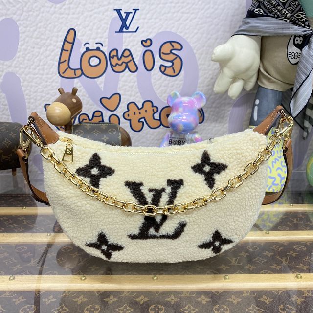 Louis vuitton original shearling over the moon bag M23321 white