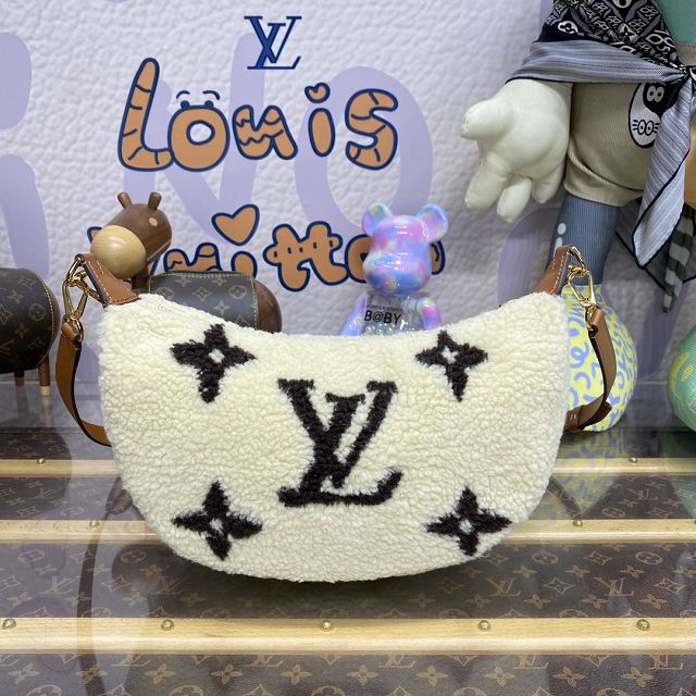 Louis vuitton original shearling over the moon bag M23321 white