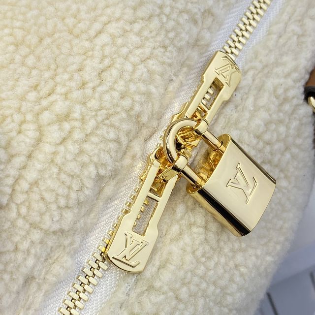 Louis vuitton original shearling speedy 25 M23468 white