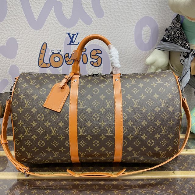 Louis vuitton original monogram canvas keepall 50 M46770 orange