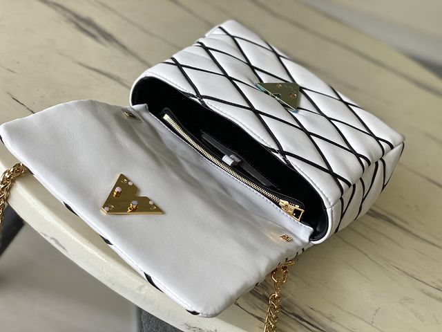 2024 Louis vuitton original lambskin GO-14 medium handbag M22890 white