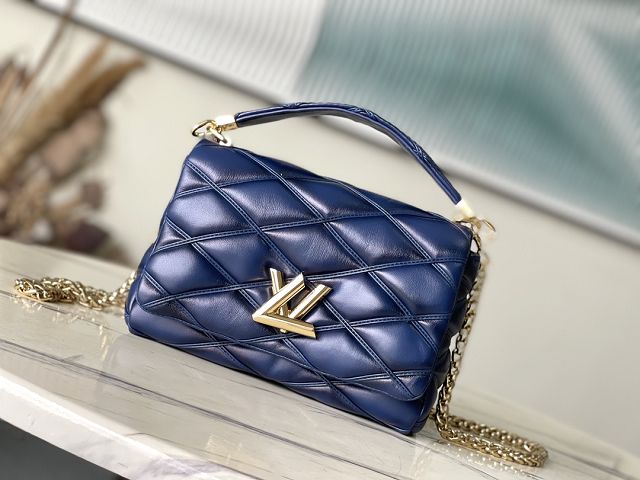 Louis vuitton original lambskin GO-14 medium handbag M23682 blue