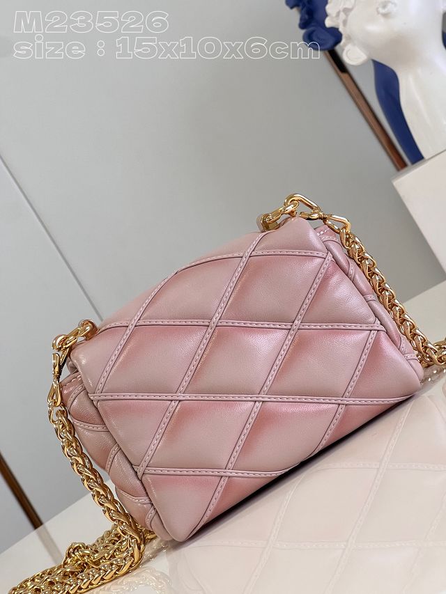 Louis vuitton original lambskin pico GO-14 small handbag M82752 pink