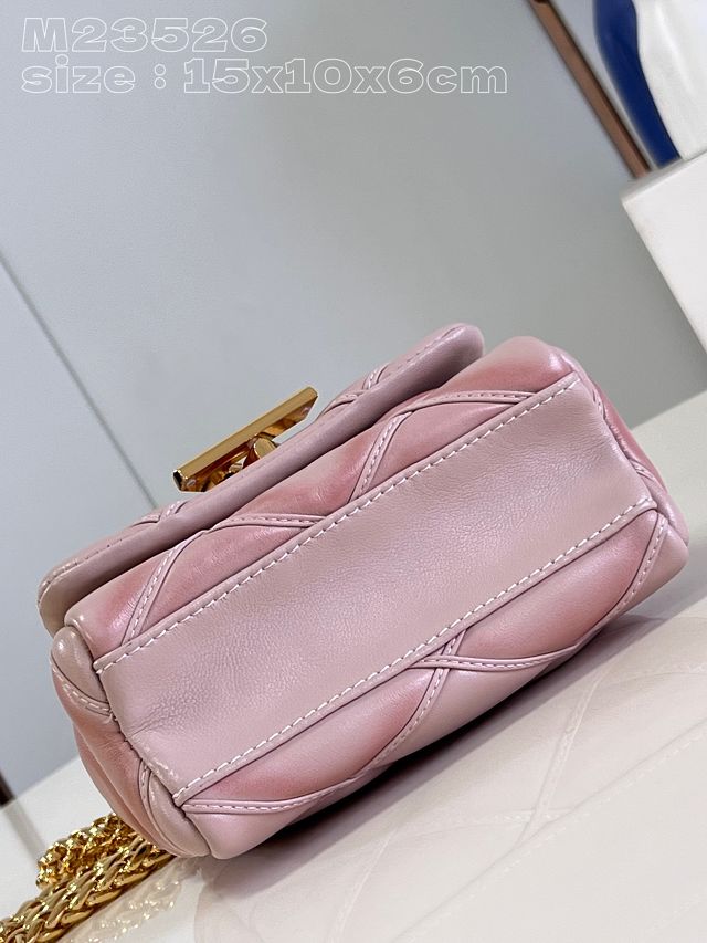 Louis vuitton original lambskin pico GO-14 small handbag M82752 pink