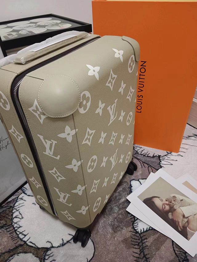 Louis vuitton original calfskin horizon 55 rolling luggage M10255 khaki