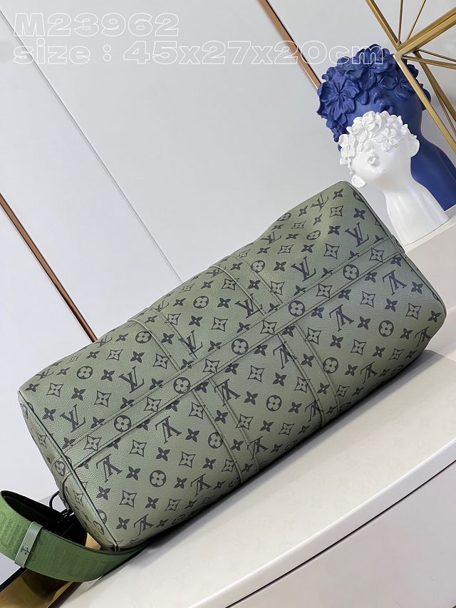 Louis vuitton original monogram canvas keepall 45 M23962 green