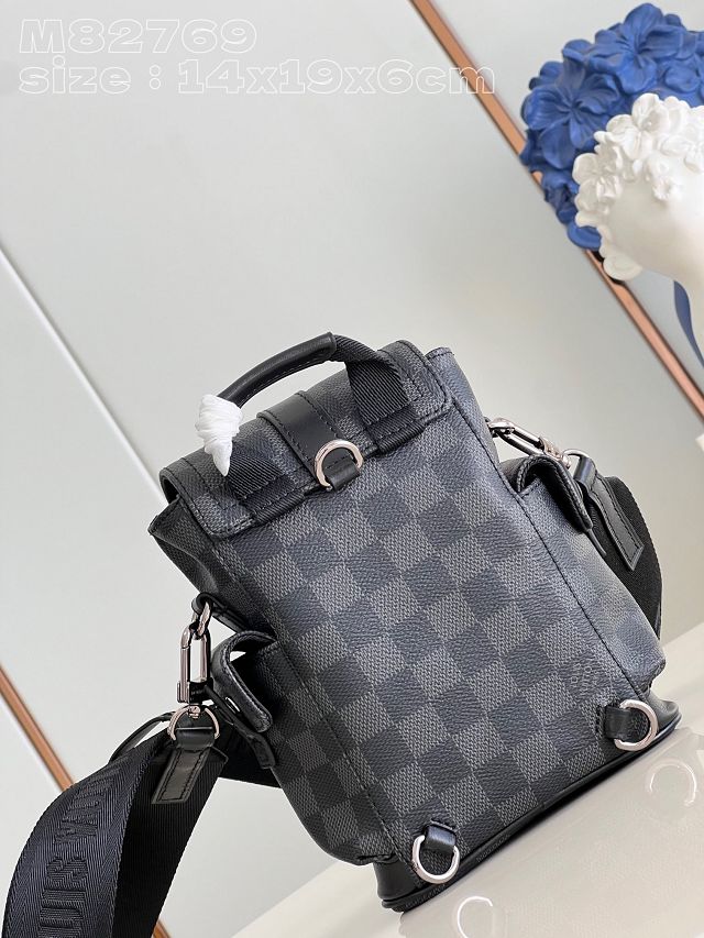 Louis vuitton original damier graphite nano christopher backpack N82761