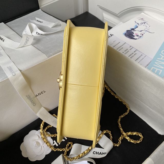 2024 CC original calfskin flap bag AS2649 yellow