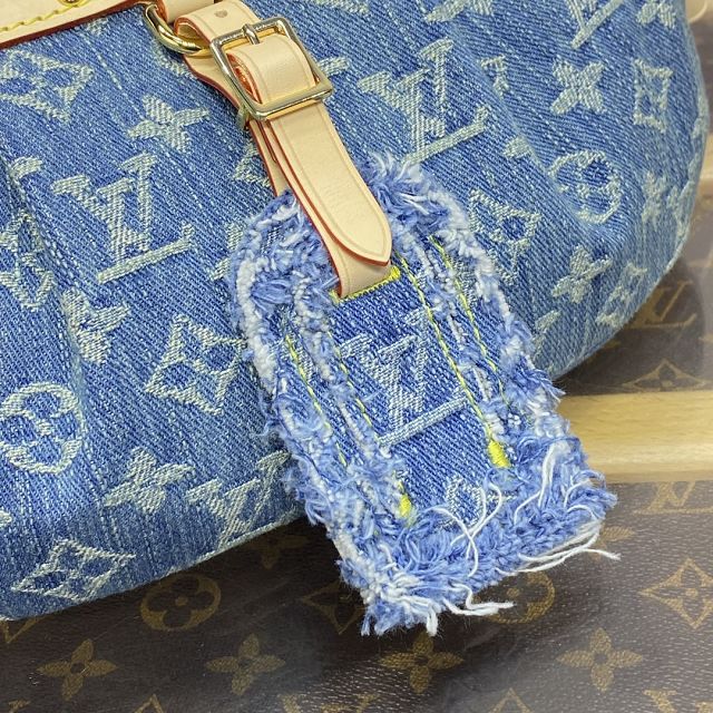 2024 Louis vuitton original denim bumbag M46837 blue