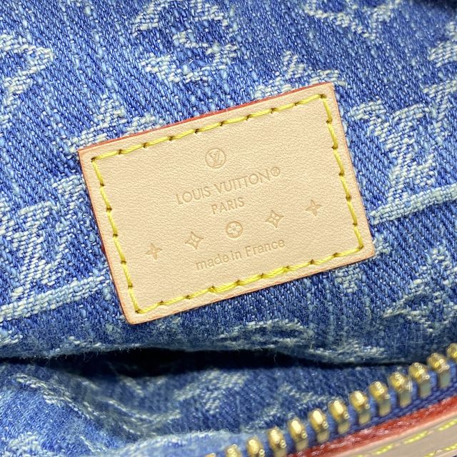 2024 Louis vuitton original denim bumbag M46837 blue