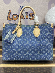 2024 Louis vuitton original denim onthego mm M46871 blue