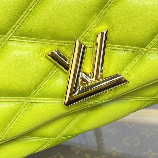 2024 Louis vuitton original lambskin GO-14 medium handbag M22891 lemon