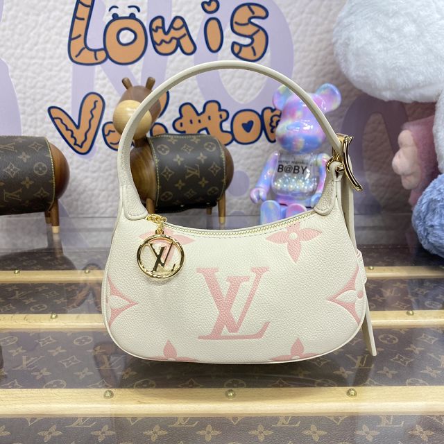 Louis vuitton original calfskin mini moon bag M24108 white&chamallow