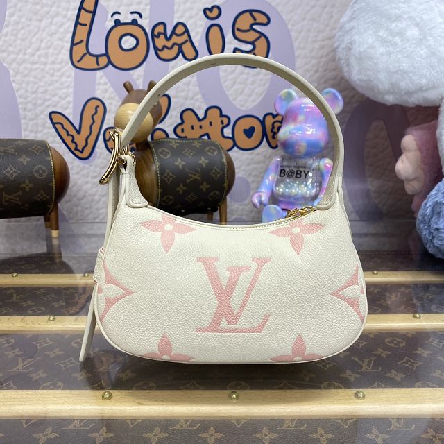 Louis vuitton original calfskin mini moon bag M24108 white&chamallow