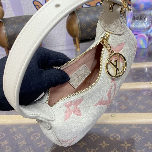 Louis vuitton original calfskin mini moon bag M24108 white&chamallow