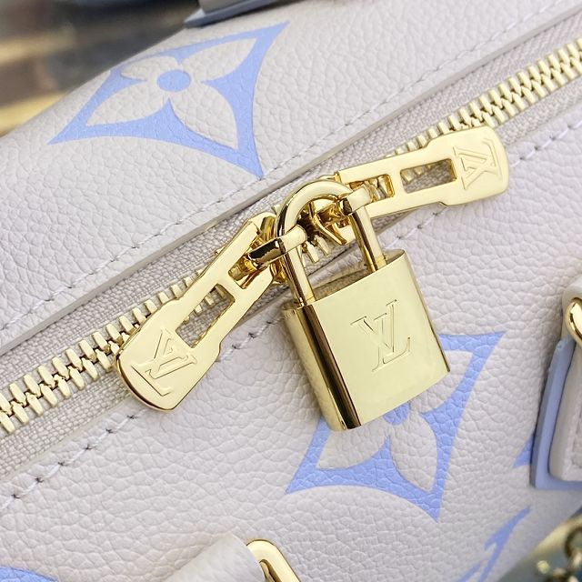 Louis vuitton original calfskin speedy 20 M46886 white&blue