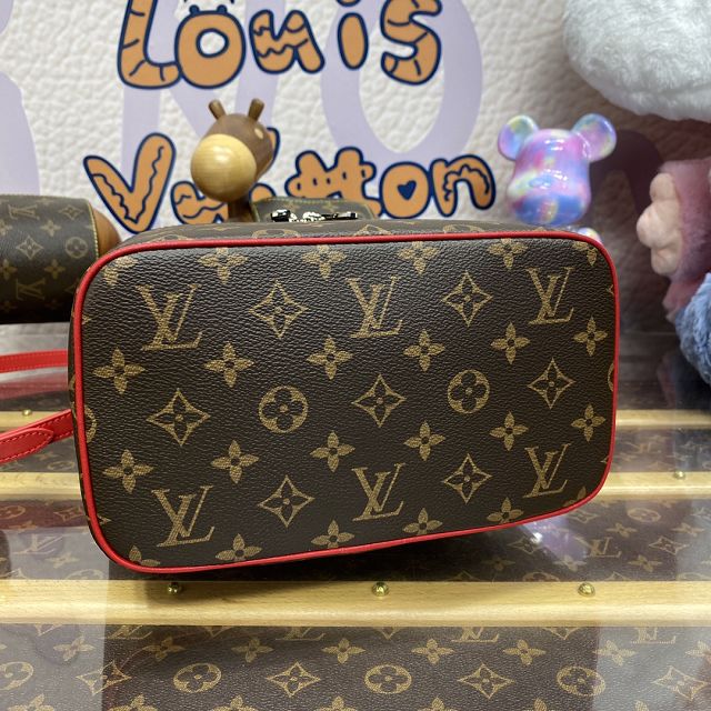 Louis vuitton original monogram nice BB cosmetic case M42265 red