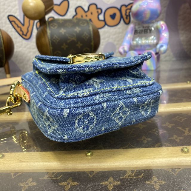 Louis vuitton original denim fairfax pochette M82948 blue