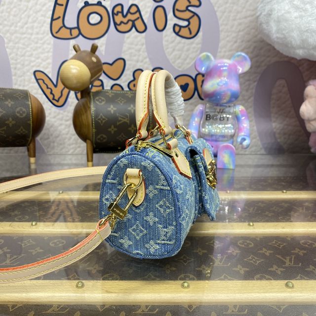 Louis vuitton original denim nano speedy M82950 blue