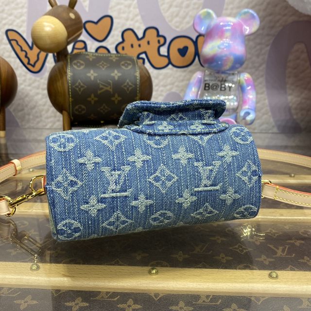 Louis vuitton original denim nano speedy M82950 blue