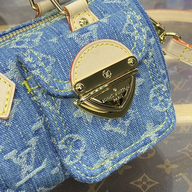 Louis vuitton original denim nano speedy M82950 blue