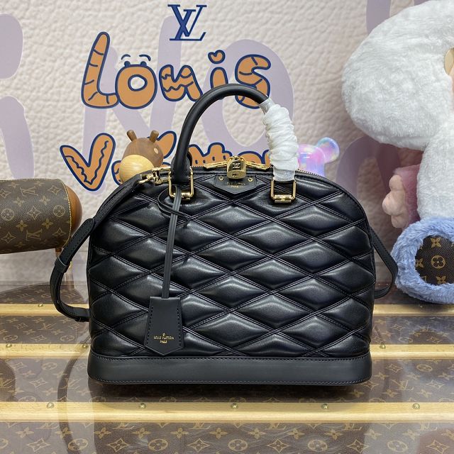 Louis vuitton original lambskin alma MM bag M23688 black