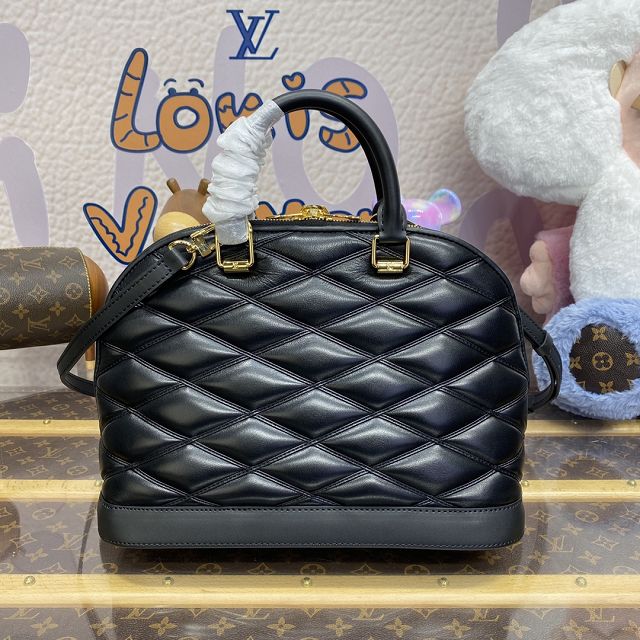 Louis vuitton original lambskin alma MM bag M23688 black