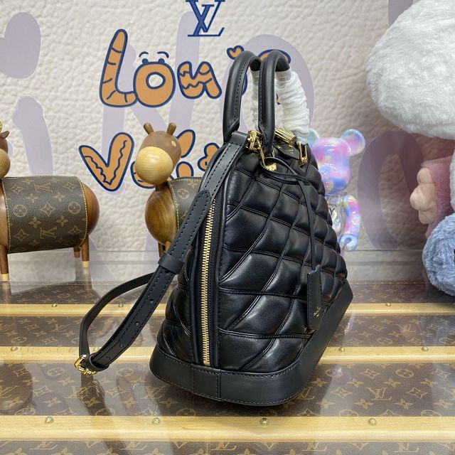 Louis vuitton original lambskin alma MM bag M23688 black