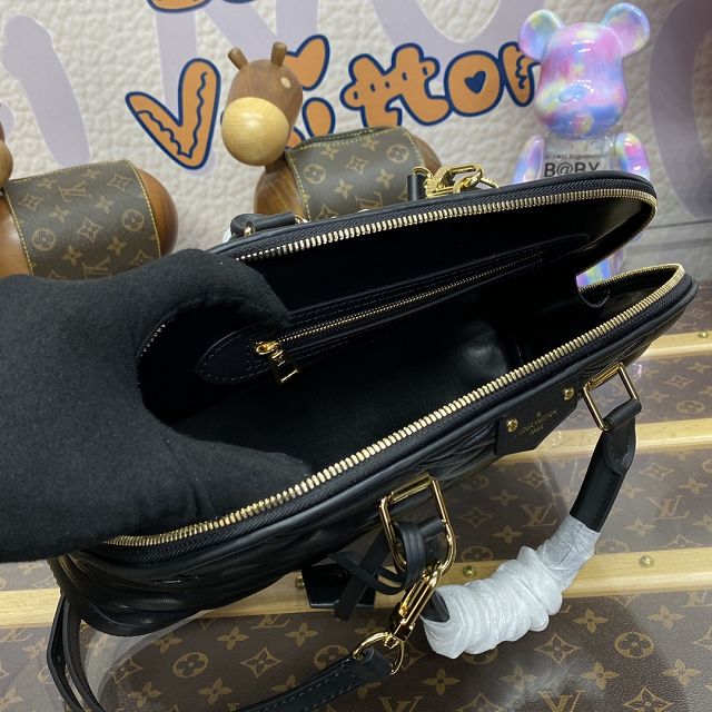 Louis vuitton original lambskin alma MM bag M23688 black