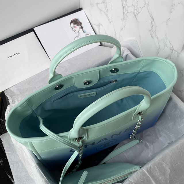 2024 CC original calfskin shopping bag AS3351 blue