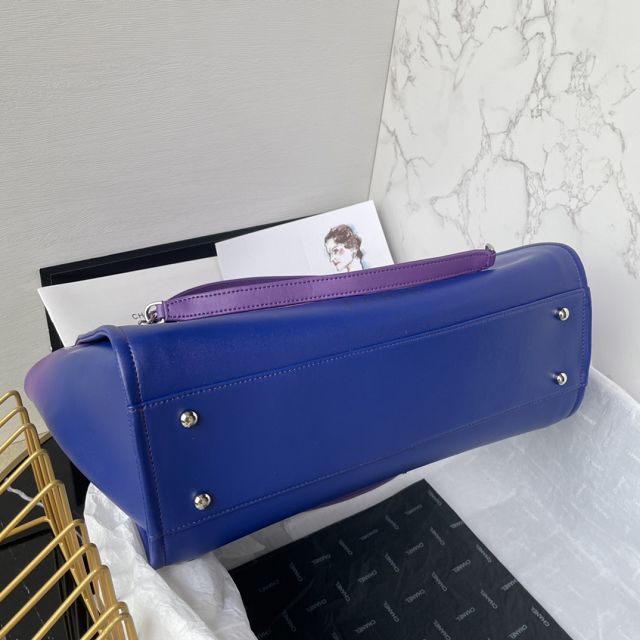 2024 CC original calfskin shopping bag AS3351 purple