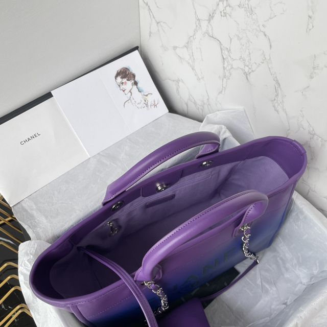 2024 CC original calfskin shopping bag AS3351 purple