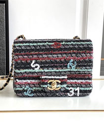 CC original sequins small flap bag AS4561 multicolor