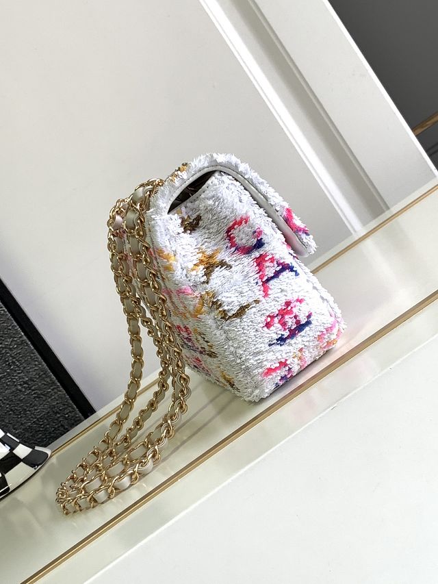 CC original sequins small flap bag AS4561 white