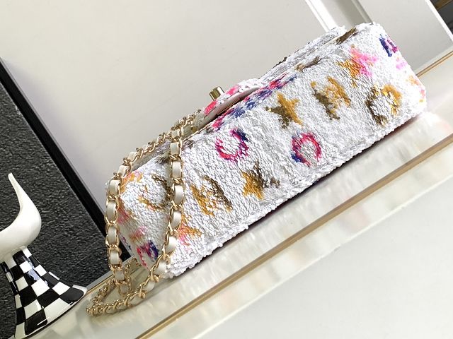 CC original sequins small flap bag AS4561 white