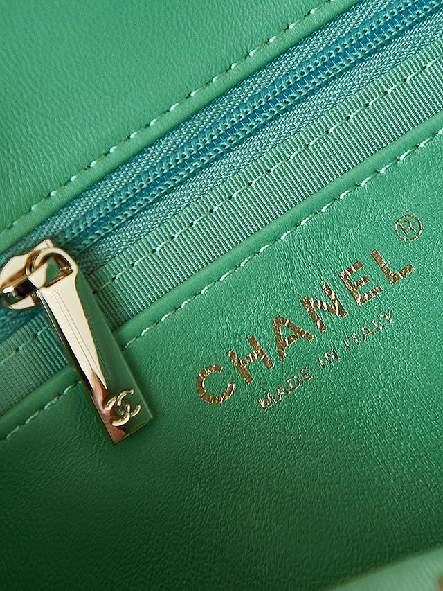 2024 CC original lambskin mini flap bag AS3782 green