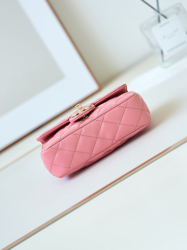 2024 CC original lambskin mini flap bag AS3782 pink