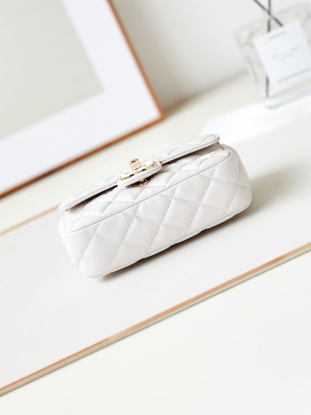 2024 CC original lambskin mini flap bag AS3782 white