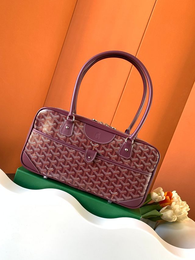 Goyard original canvas baguette bag GY0100 burgundy