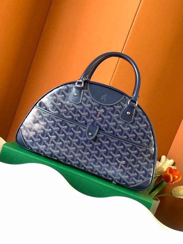 Goyard original canvas bowling bag GY0099 navy blue