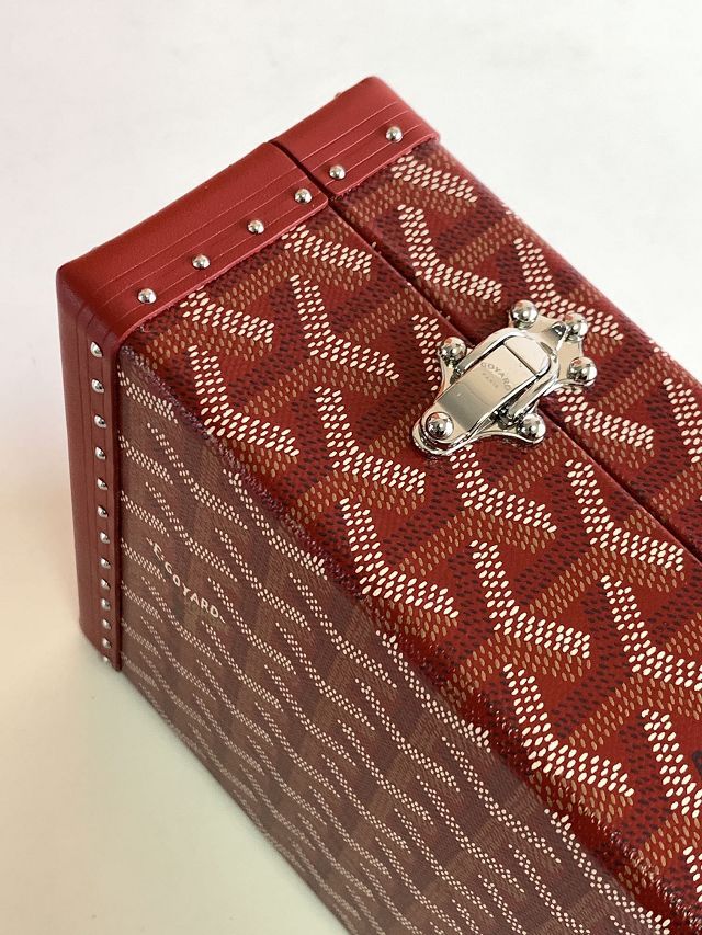 Goyard original canvas jewelry case GC00102 burgundy