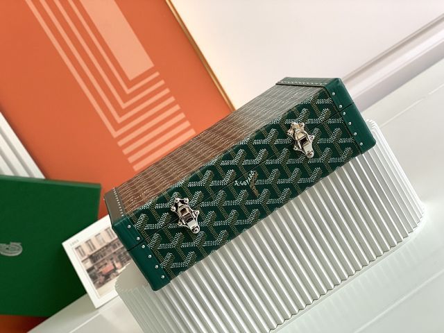 Goyard original canvas jewelry case GC00102 green