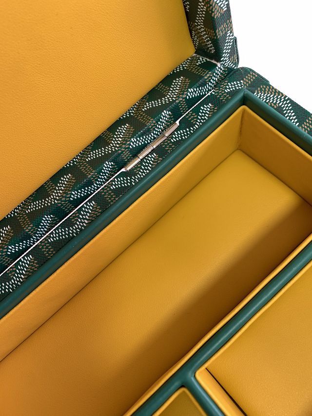 Goyard original canvas jewelry case GC00102 green