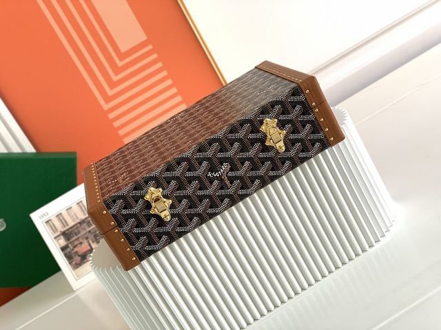 Goyard original canvas jewelry case GC00102 tan