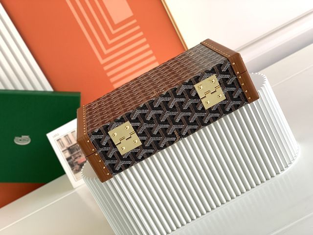 Goyard original canvas jewelry case GC00102 tan