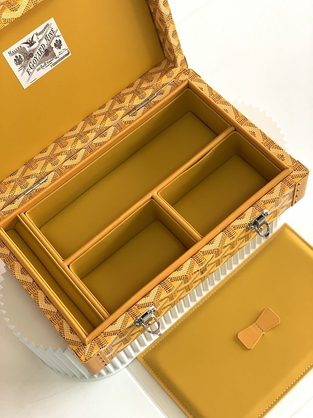 Goyard original canvas jewelry case GC00102 yellow