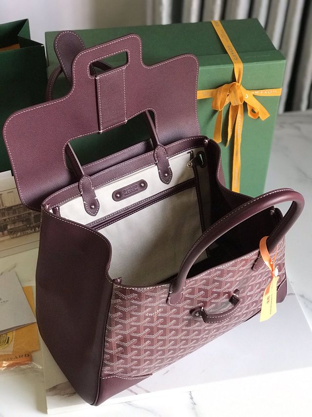 Goyard original canvas saigon tote bag GY0106 burgundy