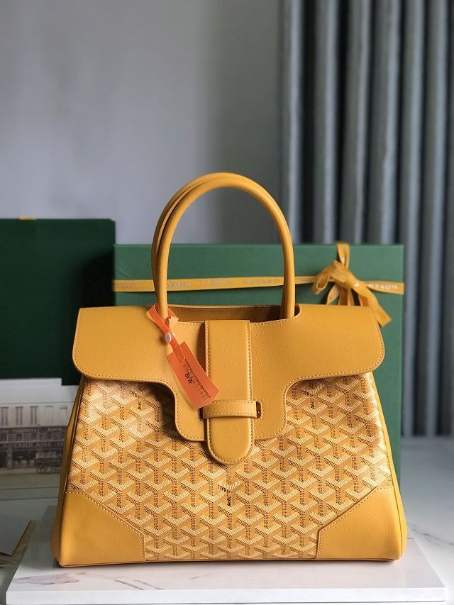 Goyard original canvas saigon tote bag GY0106 yellow